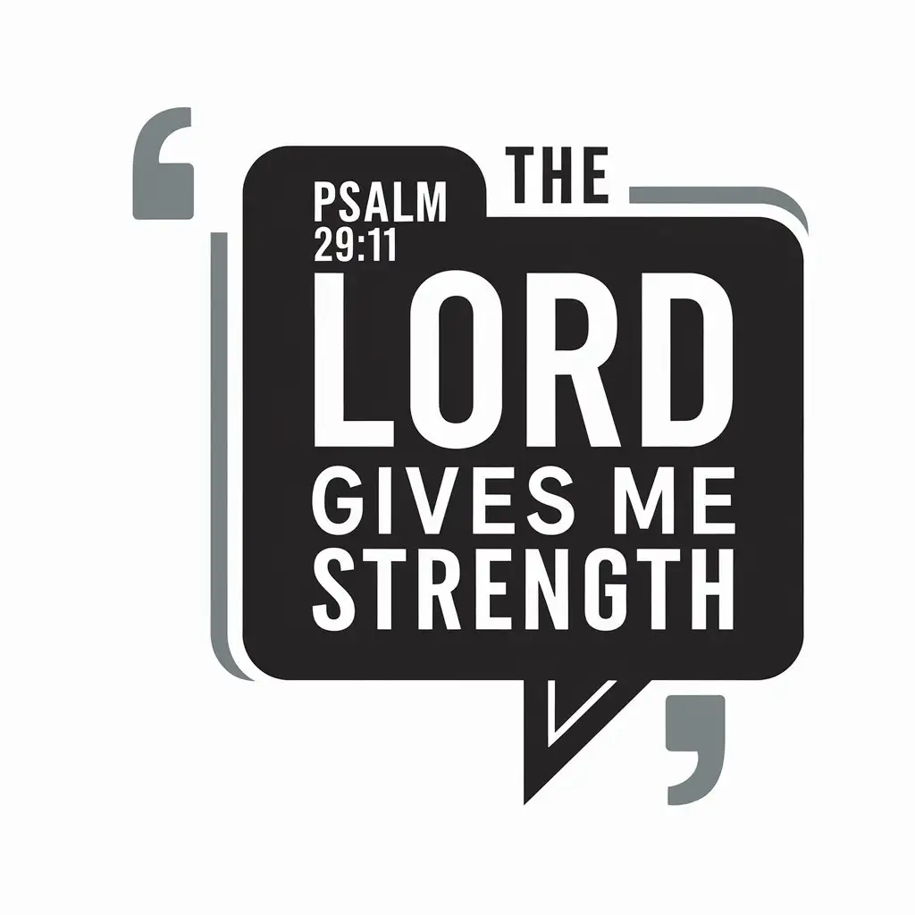 LOGO Design for Psalm 2911 Modern Typography with Inspirational Quote and Clean Aesthetic