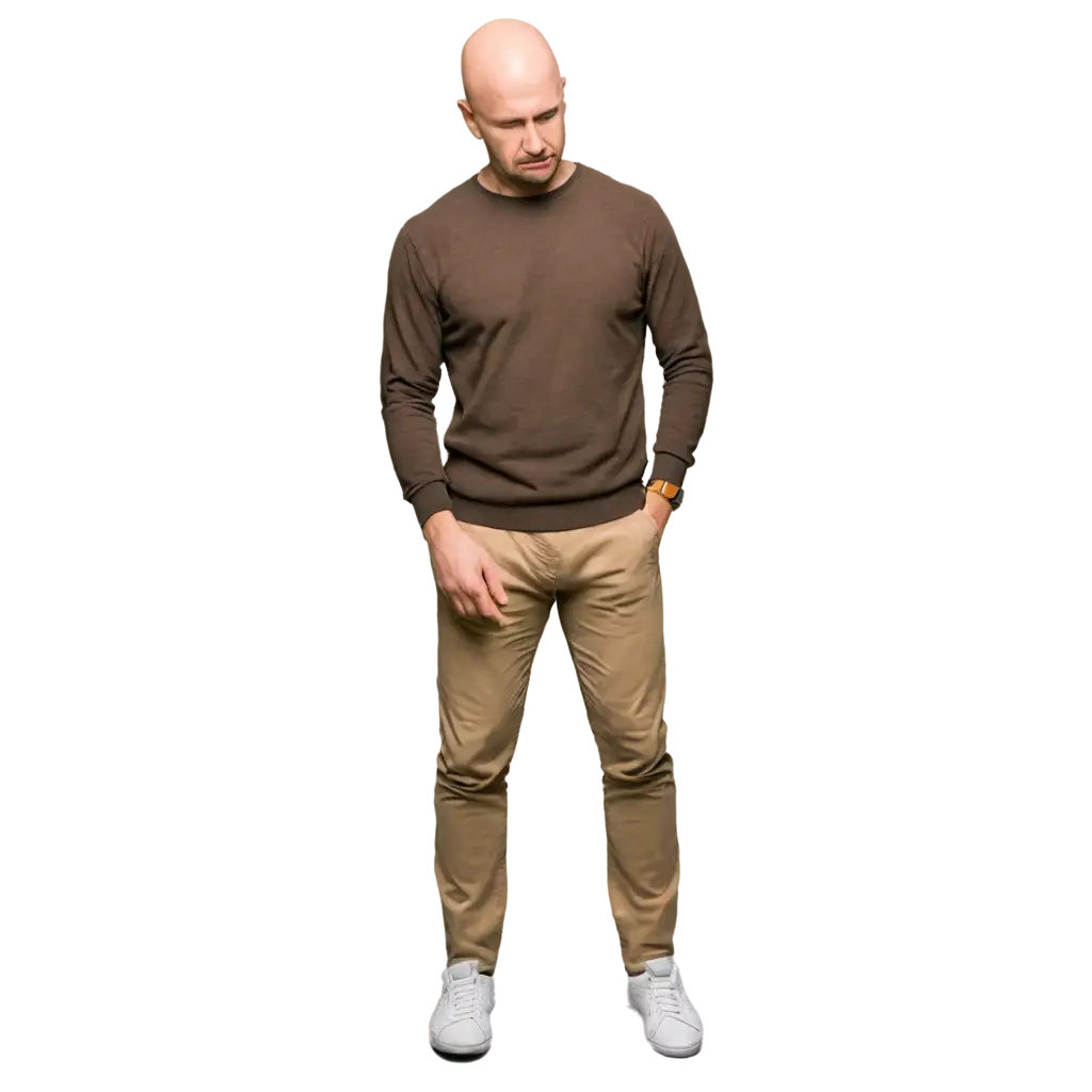 PNG-Image-of-a-Bald-Man-with-a-Sad-Face-Emotive-Portrait-in-HighQuality-Format