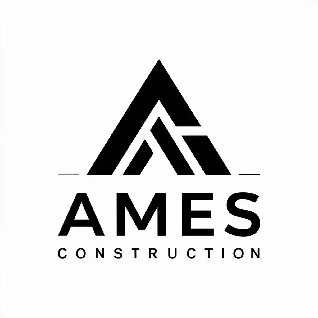 LOGO-Design-For-AMES-Bold-A-and-M-in-Construction-Industry-Style