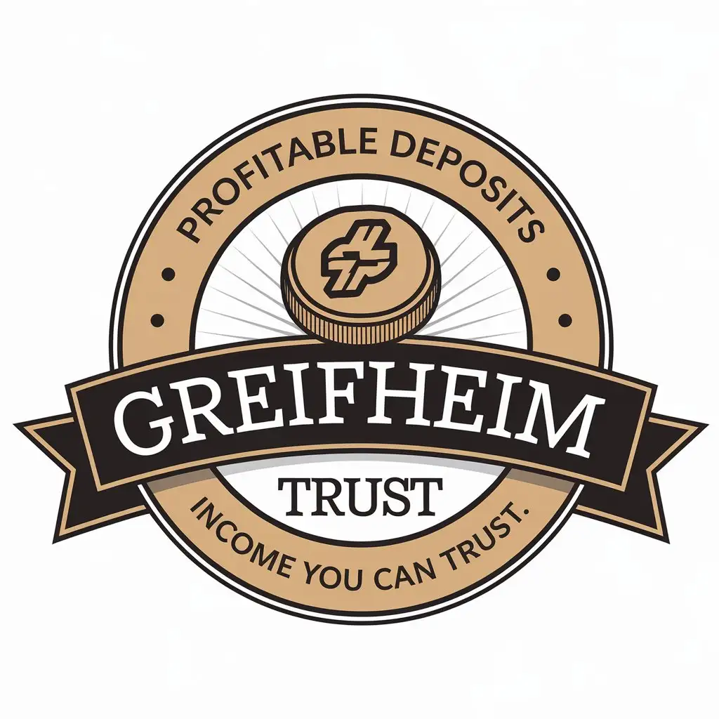 a vector logo design,with the text "Greifheim Trust", main symbol:Logo of a company that sells profitable deposits. The company's slogan is: "Income you can trust.",Moderate,be used in Finance industry,clear background