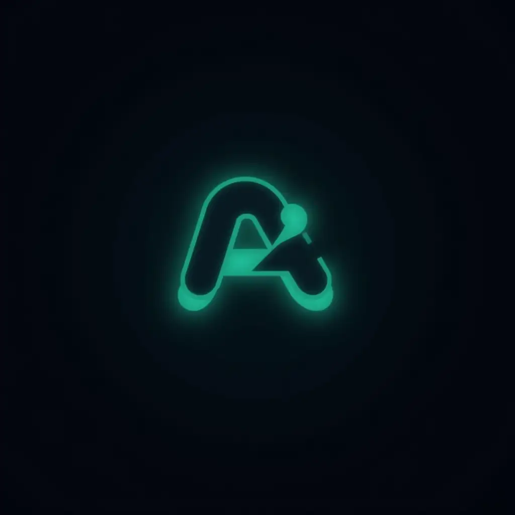 A modern logo design for an AI Agents Team, using a monogram style that combines the letters “A” and “I” in an abstract, interlocking form. The shapes are rounded and symmetrical, giving the logo a balanced, stable appearance. The color palette consists of dark blue and neon green, with a faint glow effect on the edges to add a digital, high-tech aesthetic. Minimalist and clean, with no unnecessary details, keeping the focus on sleek, futuristic simplicity. Displayed on a gradient background that transitions from black to deep blue.