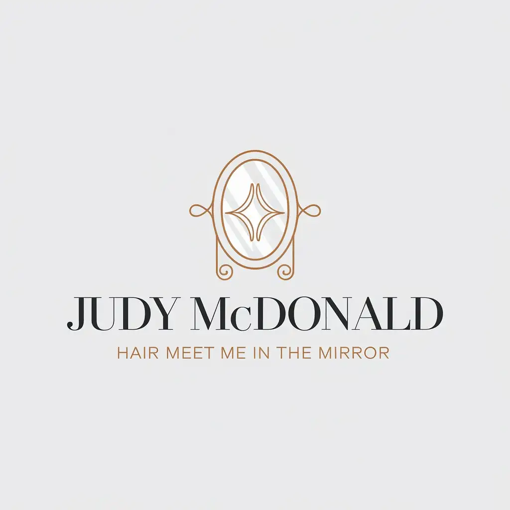 LOGO Design for Judy Mcdonald Minimalistic Mirror Theme for Beauty Spa Industry