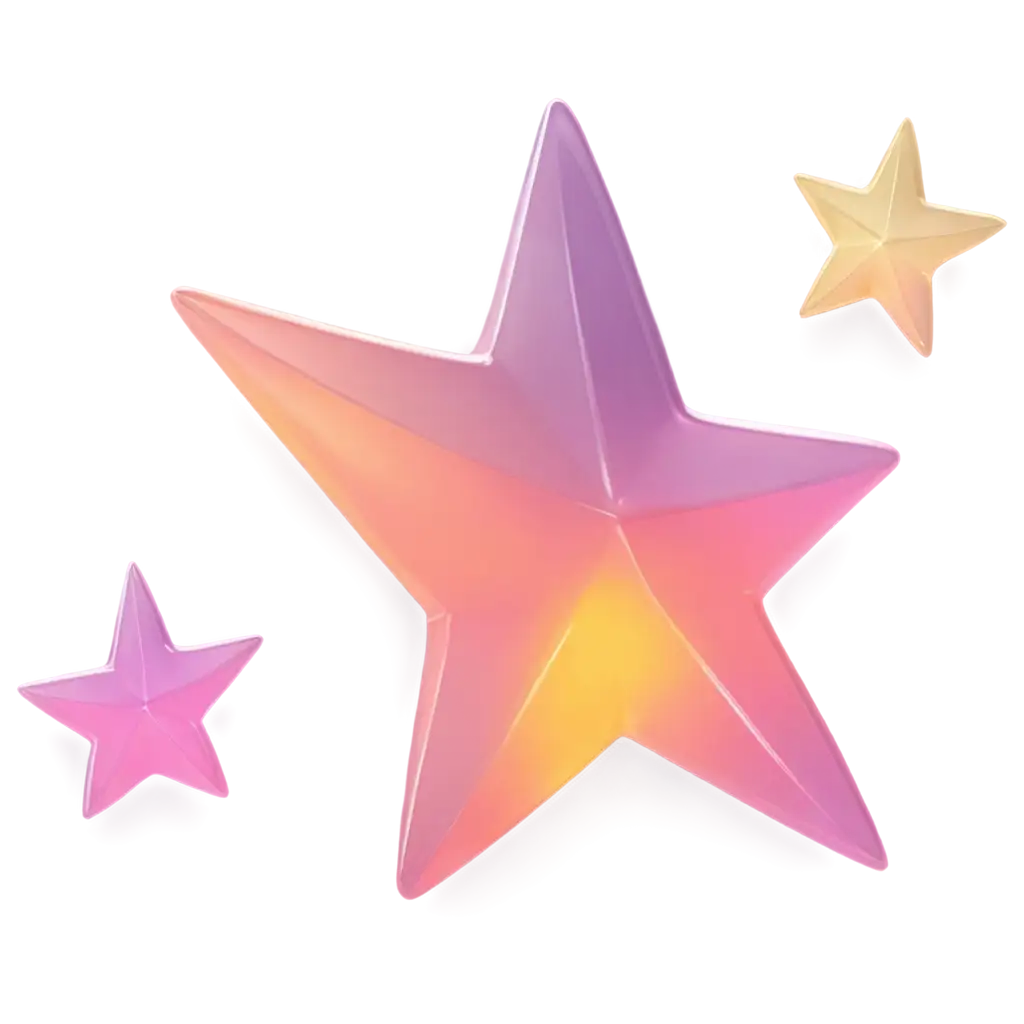 3D-Frosted-Glass-Star-PNG-Image-Shimmering-Pink-to-Yellow