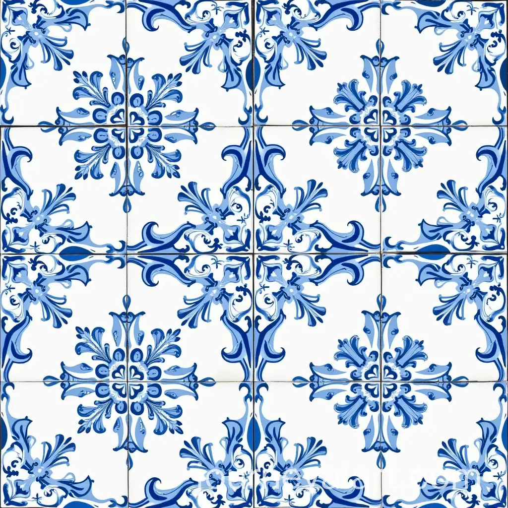 Portuguese-Azulejo-Inspired-Tile-Design-with-Ornate-Baroque-Patterns