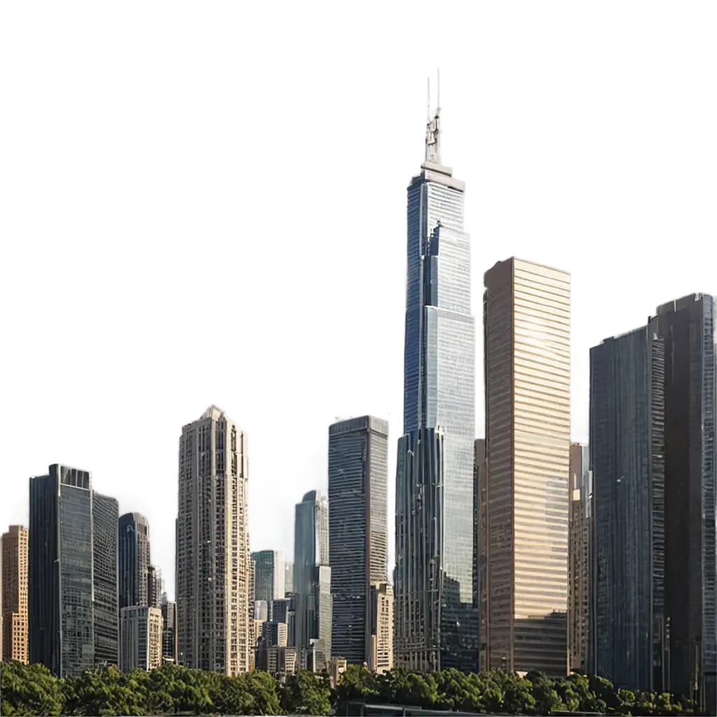 HighDefinition-PNG-Image-of-Modern-City-Skyline-with-Reflective-Skyscrapers-and-Futuristic-Architecture