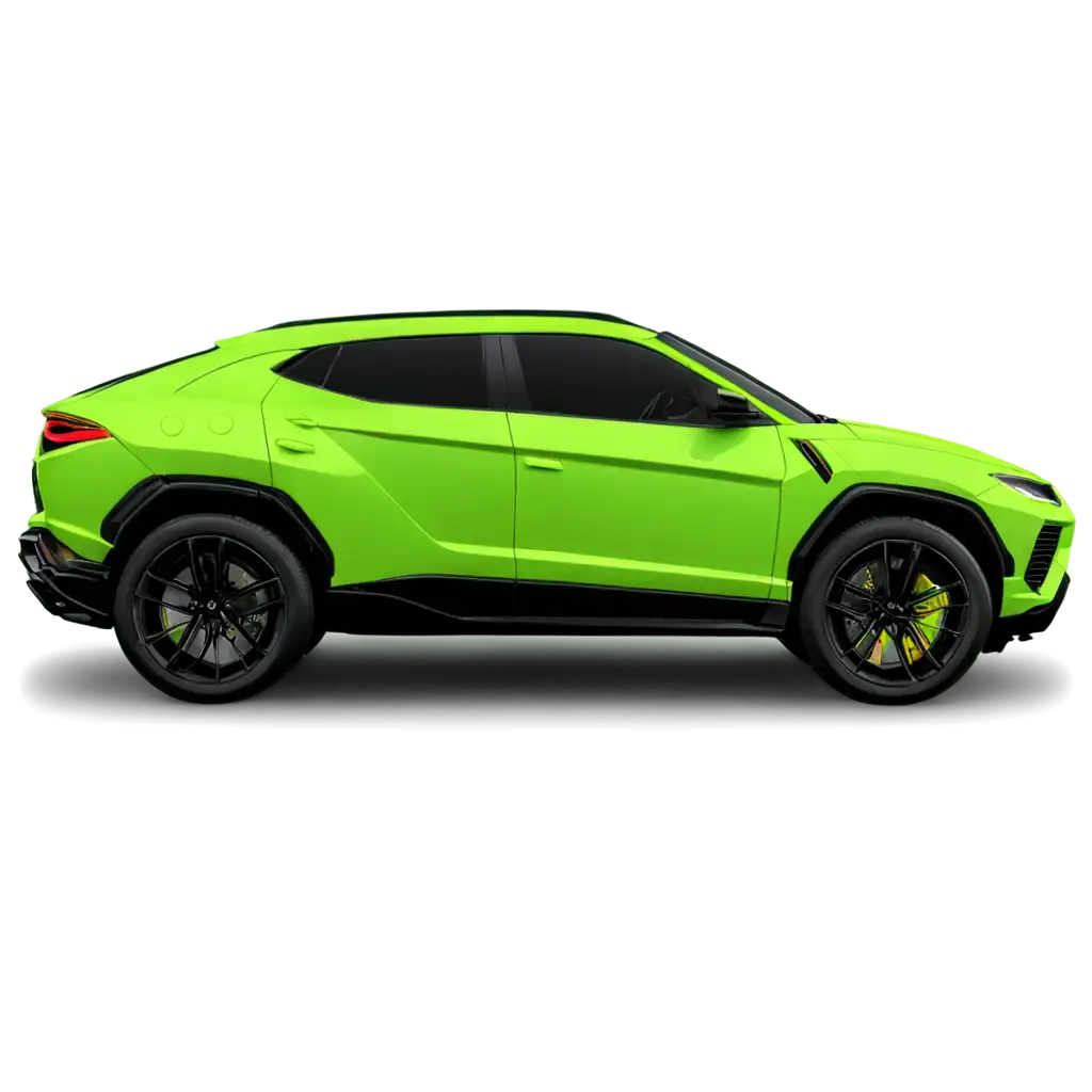 Neon-Green-Lambo-Urus-Car-PNG-HighQuality-Side-View-Image-for-Various-Uses