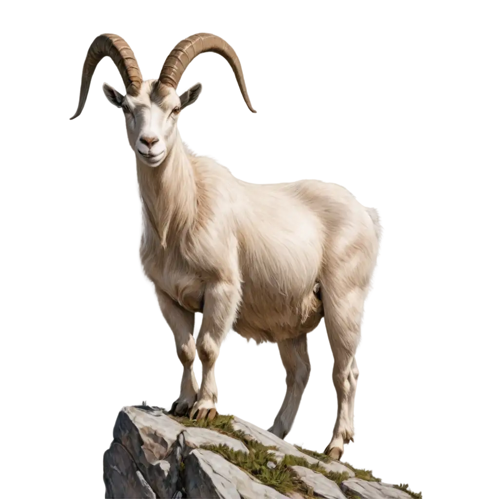 Majestic-Goat-on-Mountain-Peak-PNG-Image-Stunning-Realistic-Nature-Art-for-Various-Applications