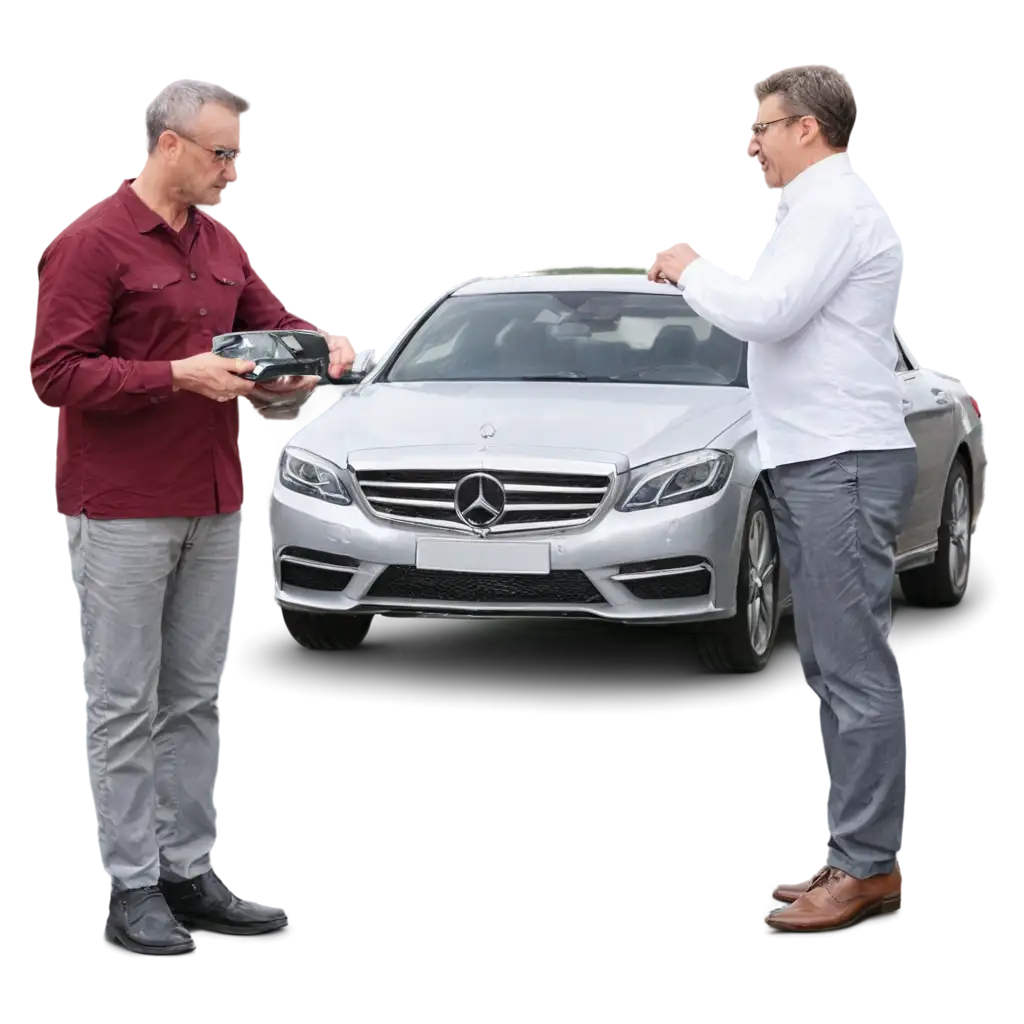 PNG-Image-Poor-Man-Buying-Mercedes-Illustration-Concept