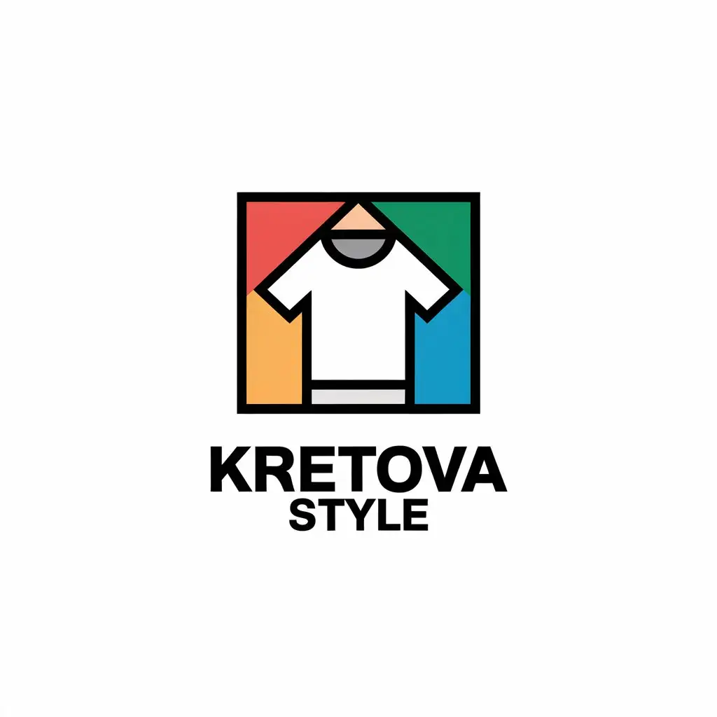 a vector logo design,with the text "Kretova Style", main symbol:T-shirt,Moderate,clear background