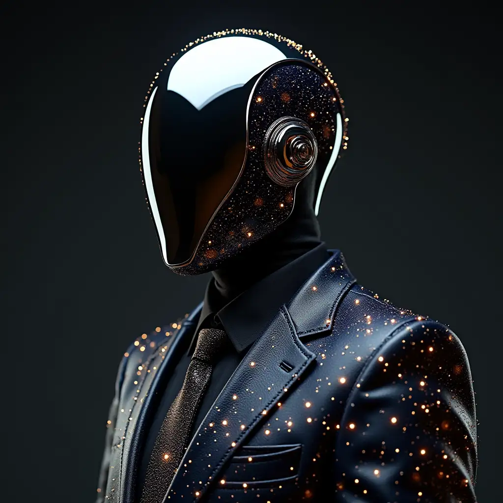 Cosmic Suit Man with Chrome Mask