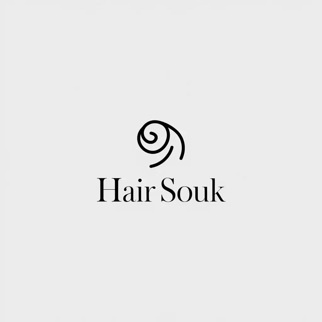 LOGO Design for Hair Souk Minimalistic Beauty and Cosmetic Online Shop Logo