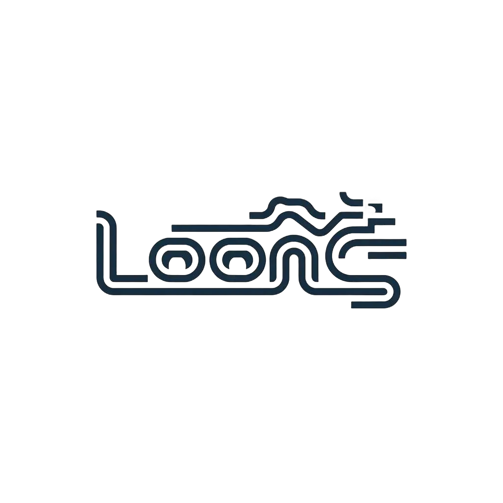 a vector logo design,with the text "loong", main symbol:Long (dragon in English),Moderate,be used in Internet industry,clear background