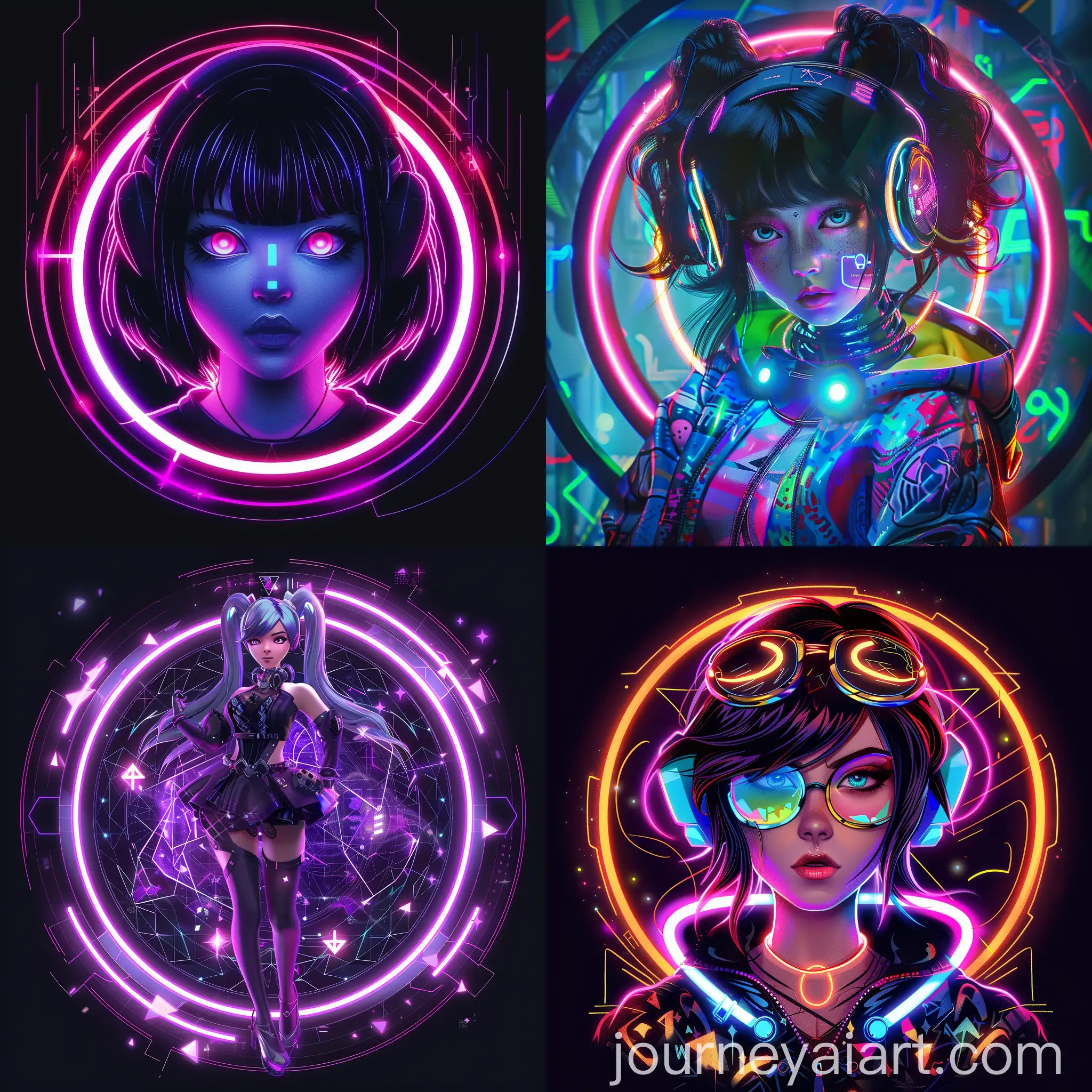 Imaginative-Anime-Style-Cartoon-Character-in-Dark-Fashionable-Clothes-with-Neon-Lighting