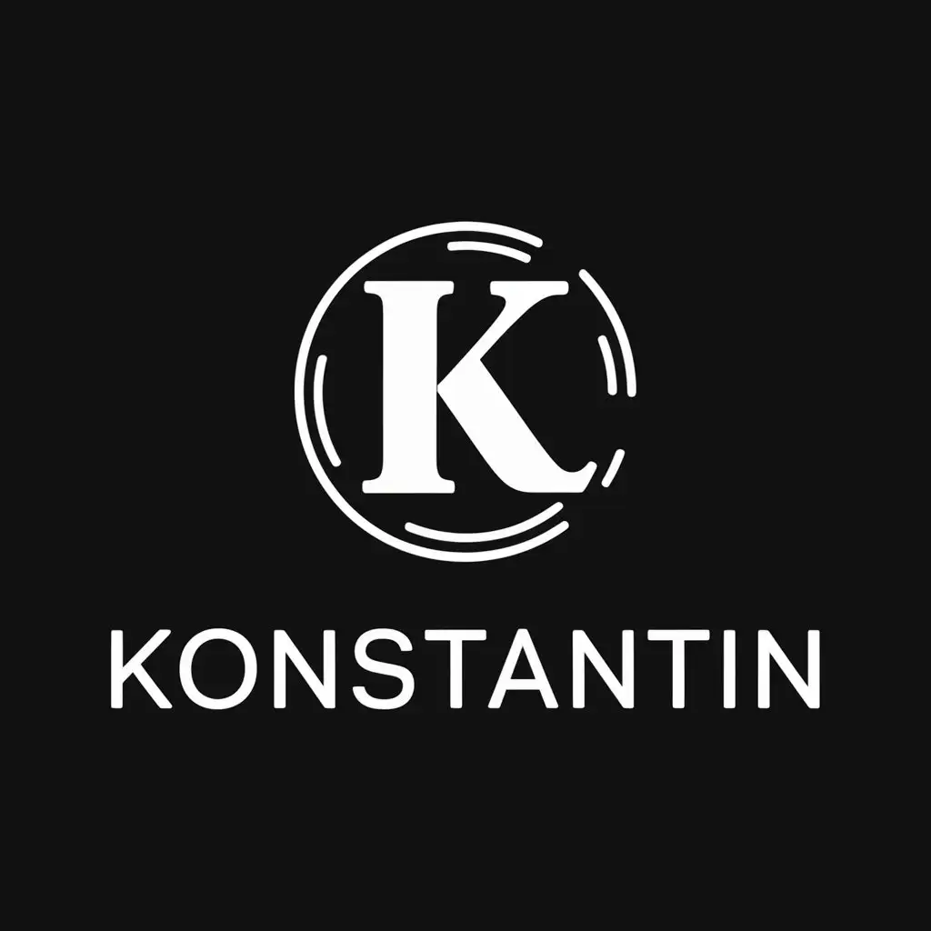 LOGO Design For Konstantin Elegant Lighting Symbol on Clear Background