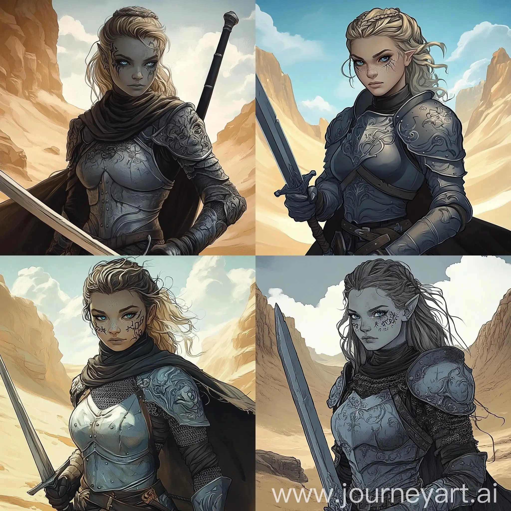 Goliath-Paladin-Girl-with-Sword-in-DD-Style-Fantasy-Illustration