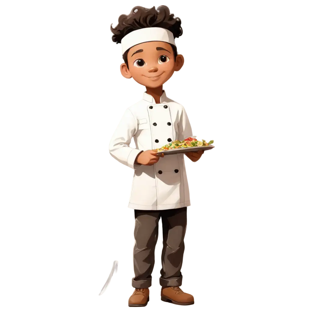 PNG-Drawing-of-a-Boy-in-Chefs-Outfit-Creative-Image-for-Culinary-Themes