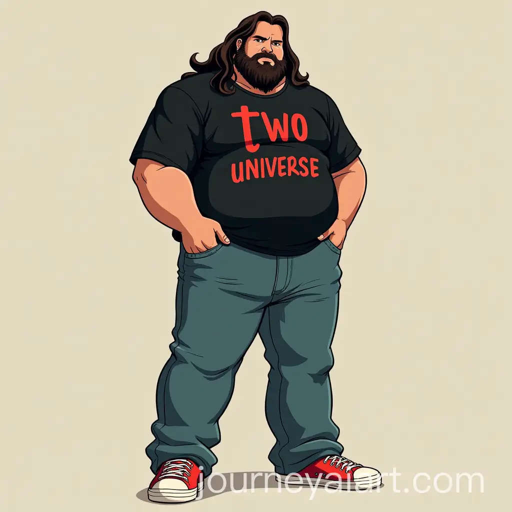 Studio-Ghibli-Style-Animation-of-a-Bulky-Guy-with-Red-Dr-Martens-and-a-Two-Universe-Shirt
