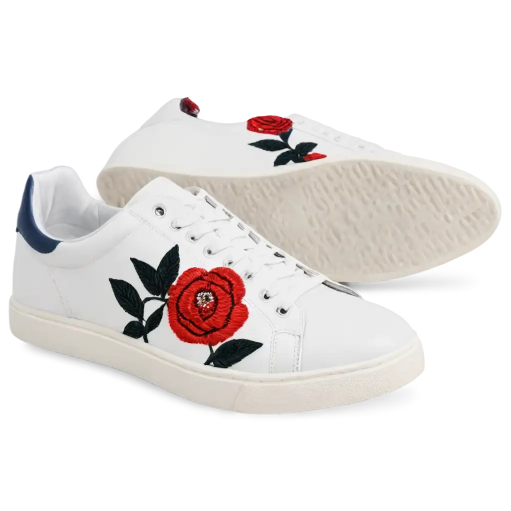 Stylish-White-Designer-Sneakers-with-Colorful-Embroidery-PNG-HighQuality-Image-for-Fashion-Design-and-Marketing