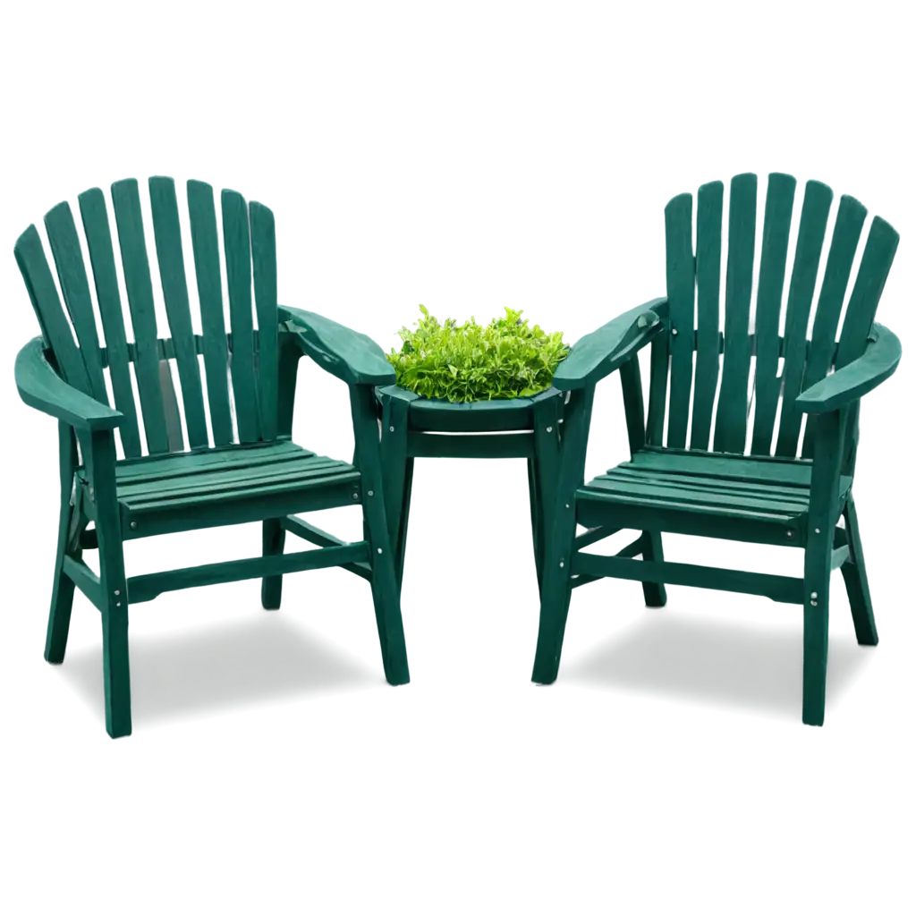 Green-Wooden-Garden-Chairs-PNG-Image-Dark-Green-Colored-Wood-Design