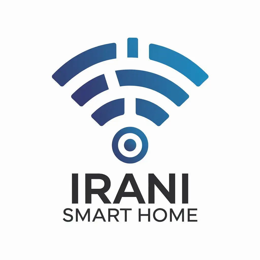 LOGO Design for Irani Smart Home Vector with Wifi Symbol for Technology Industry