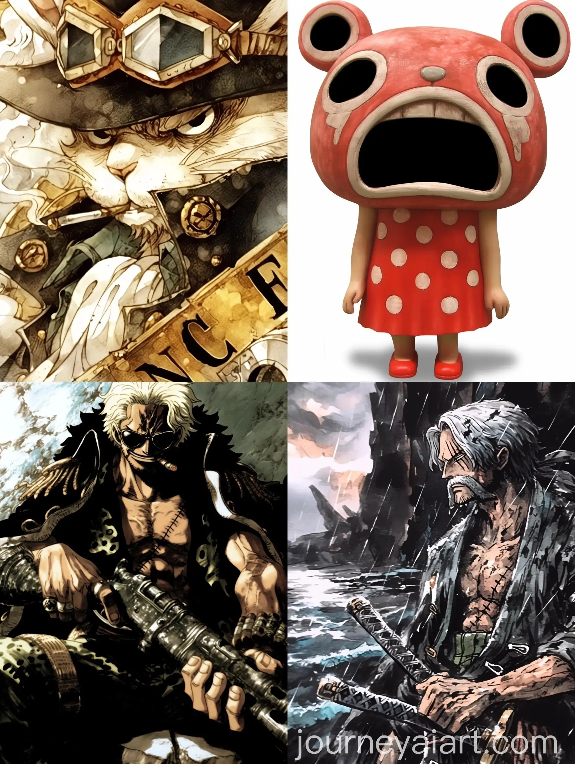 Watercolor-Rabbit-Character-from-Manga-One-Piece