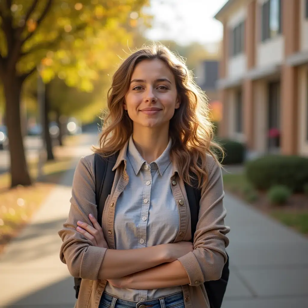 Confident-ParentAI-Art-Prompt-Expansion-Standing-Outside-Classroom-in-Sunny-Weather