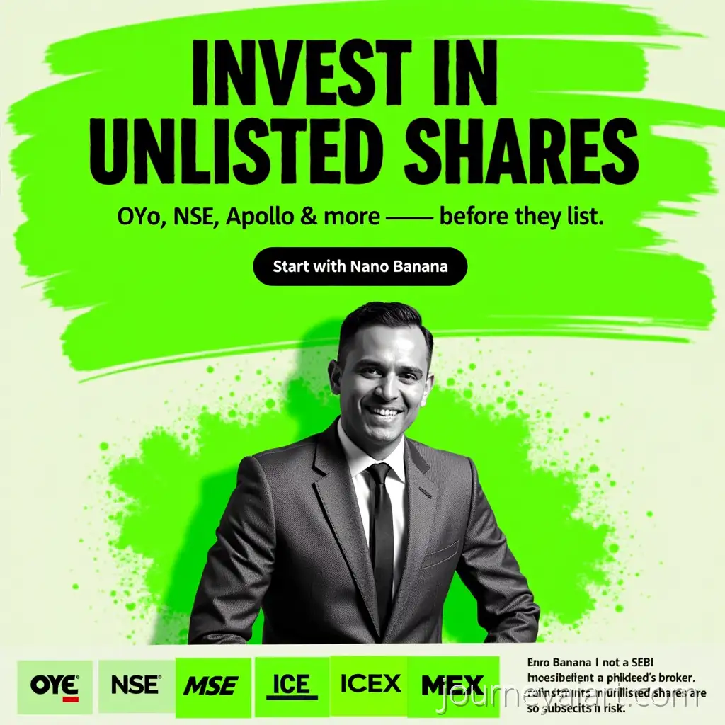 Invest-in-Unlisted-Shares-HighEnergy-Ad-Design-Featuring-Neon-Green-Businessman-and-Logos