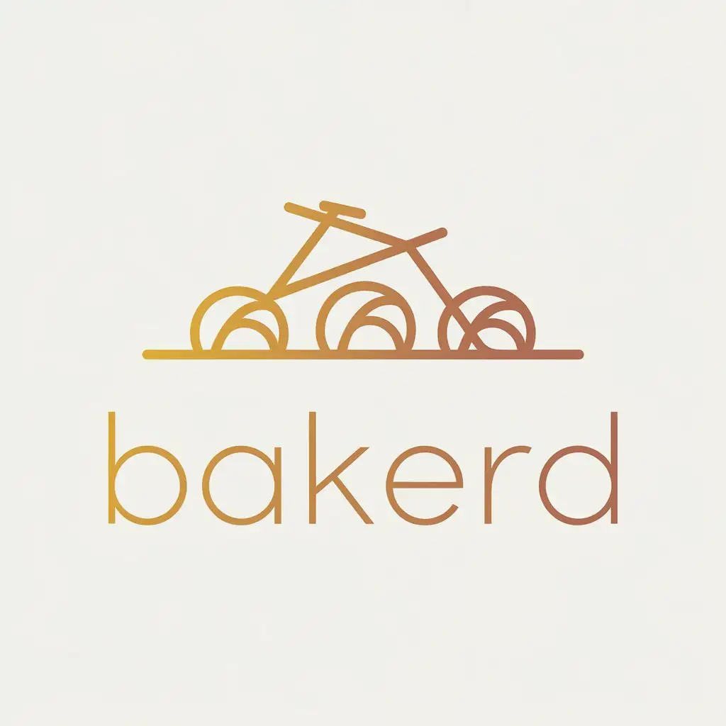 LOGO Design for Bakerd Flat Vector Wordmark with Whisk B and Warm Colors