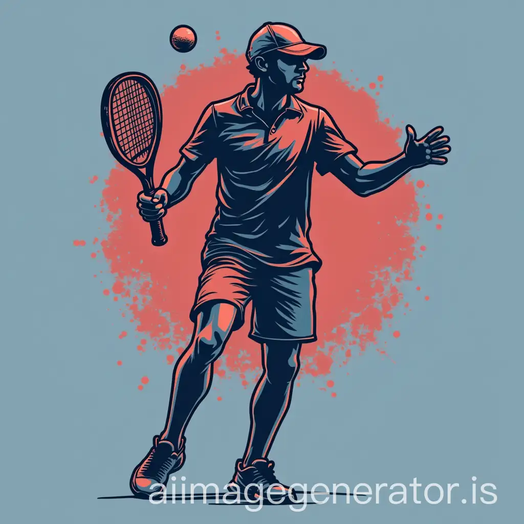 Padel Player Logo Design in High Resolution