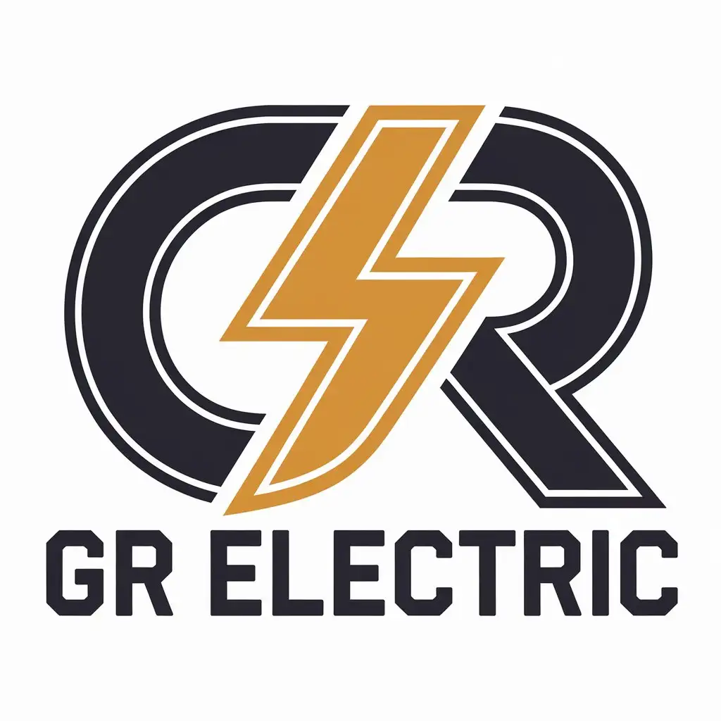 LOGO Design for GR Electric Vector Design with GR Symbol for Construction Industry