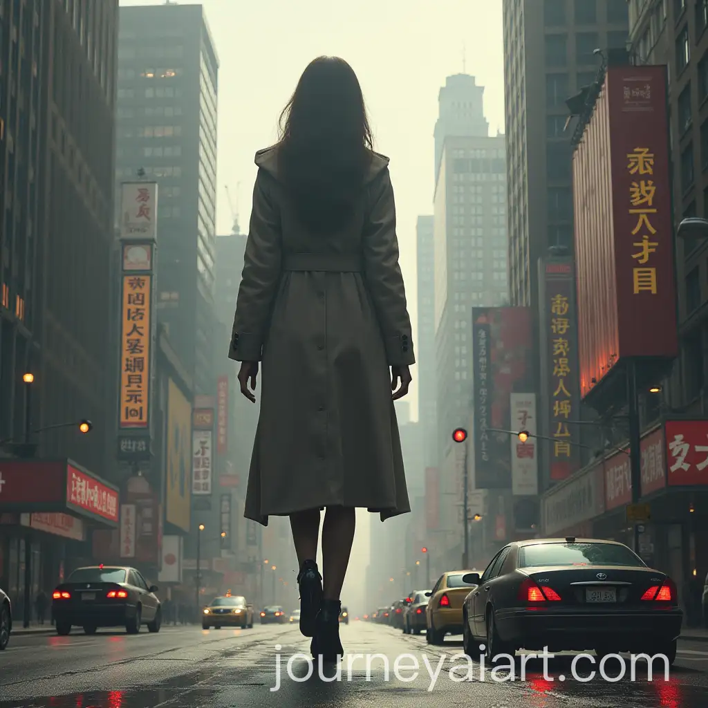 Giant-Woman-Walking-Through-a-Cityscape
