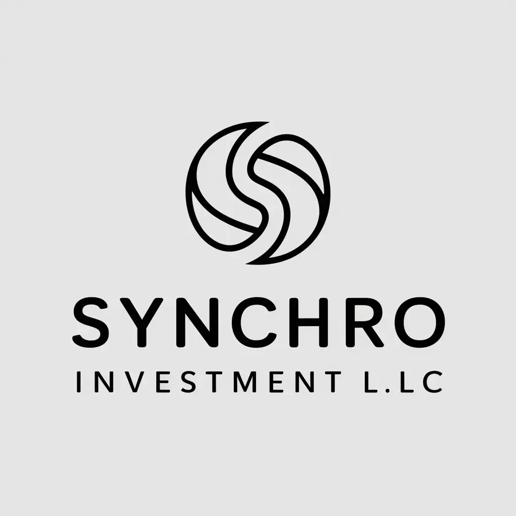 LOGO-Design-For-Synchro-Investment-LLC-Synchronizing-Symbol-on-Moderate-Background