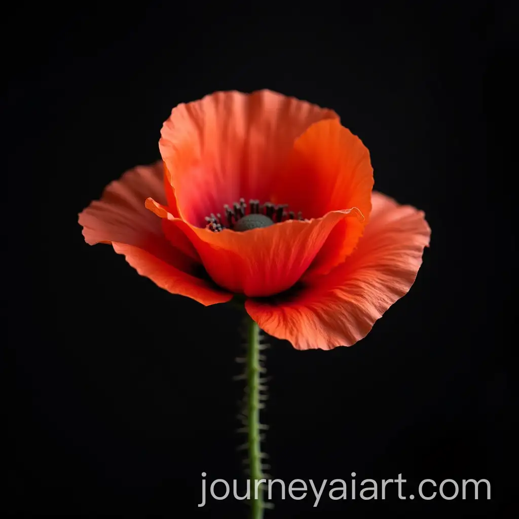 Vibrant-Blooming-Poppy-on-Dark-Background