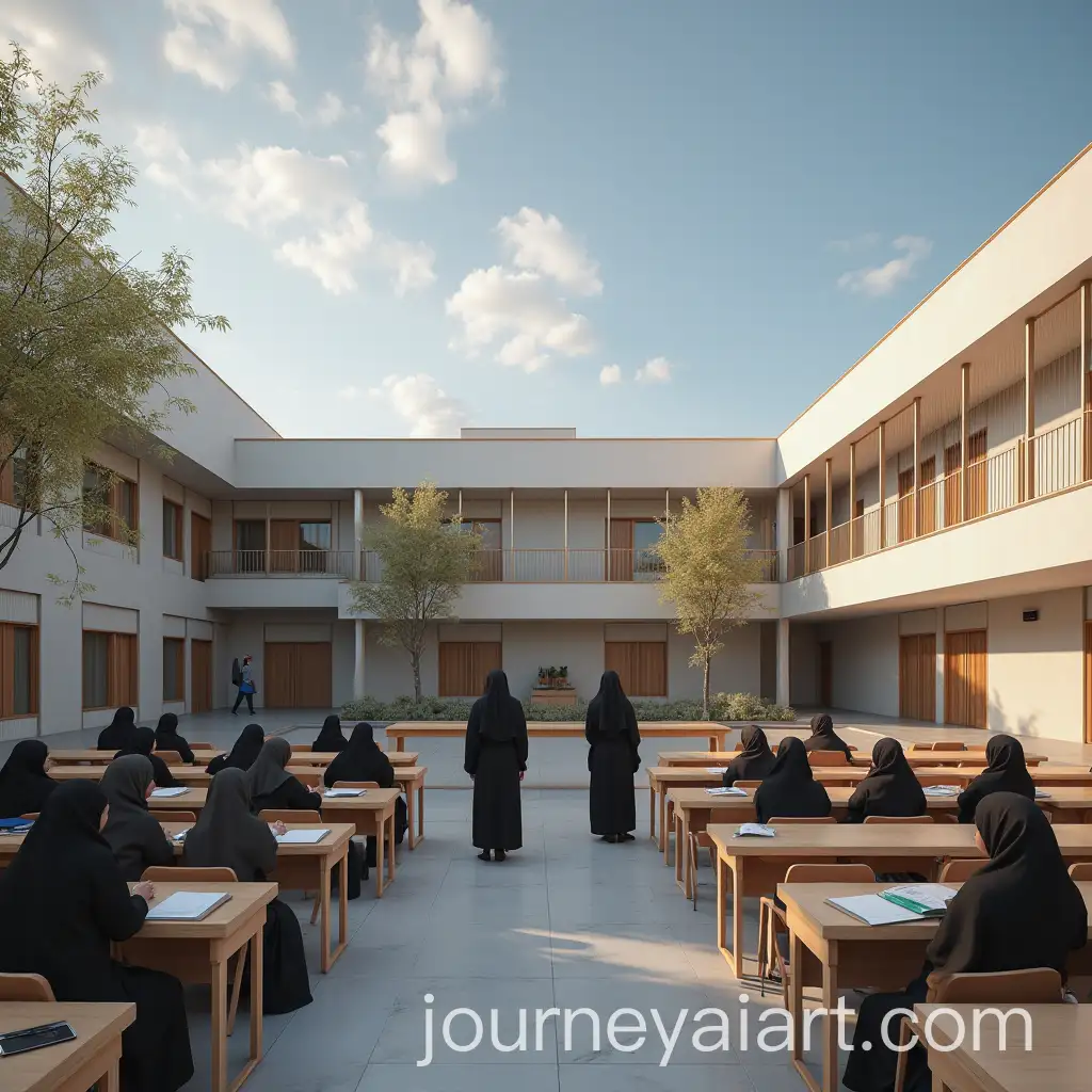 Modern-School-in-Iran-with-Coed-Classes-and-Educational-Facilities