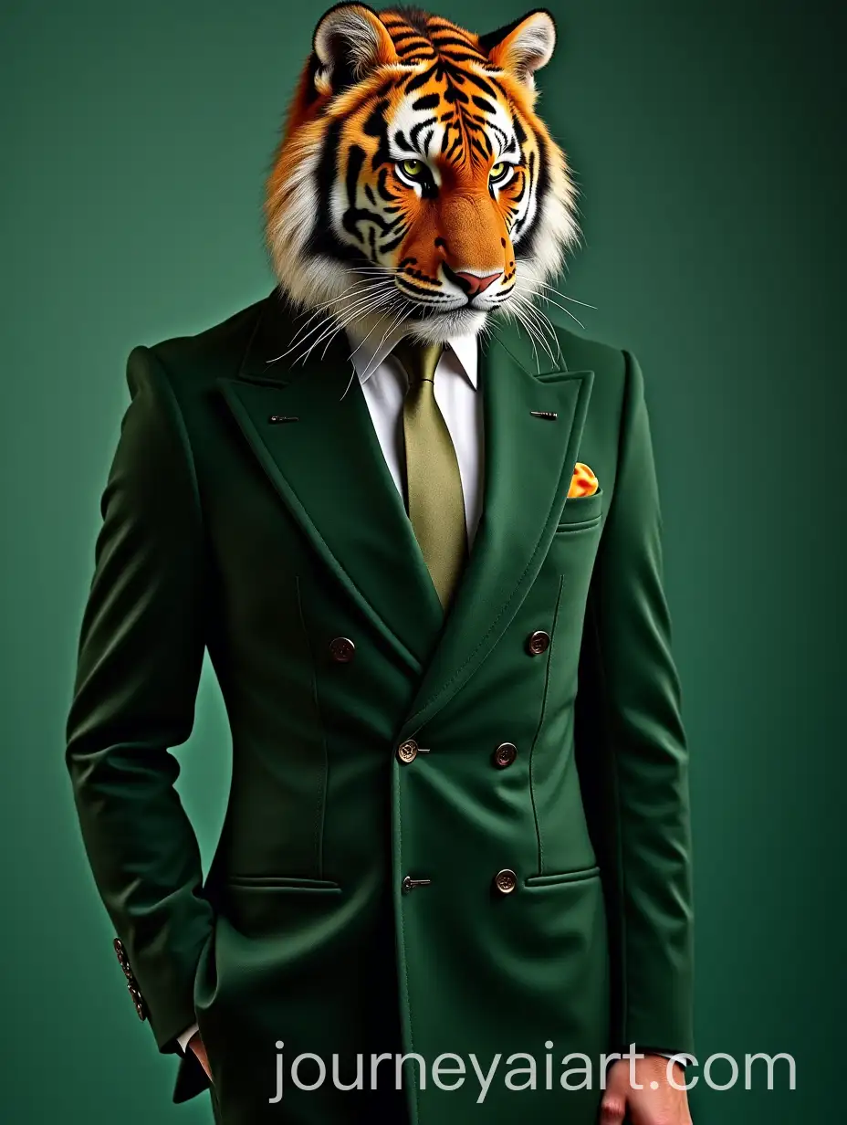 Elegant-Tiger-in-a-Green-Suit