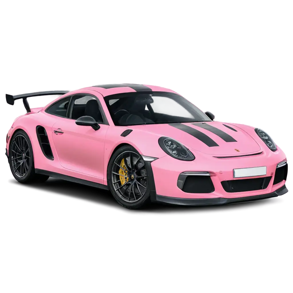 porsche gt3 rs potrait  pink color