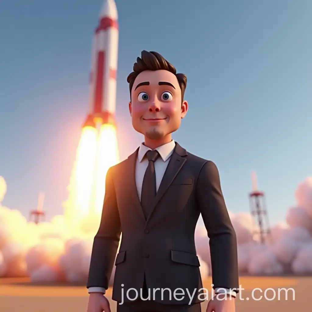 Cartoon-Character-in-Fortnite-Style-with-Suit-and-Rocket-Launching-in-Background