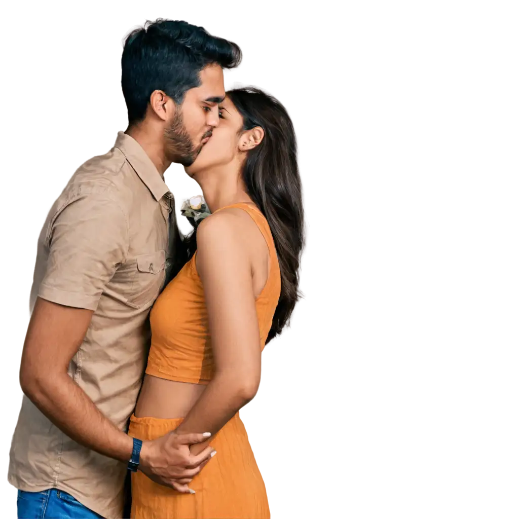 Kerala-Boy-Kissing-His-Kerala-Girlfriend-HighQuality-PNG-for-Captivating-Visuals