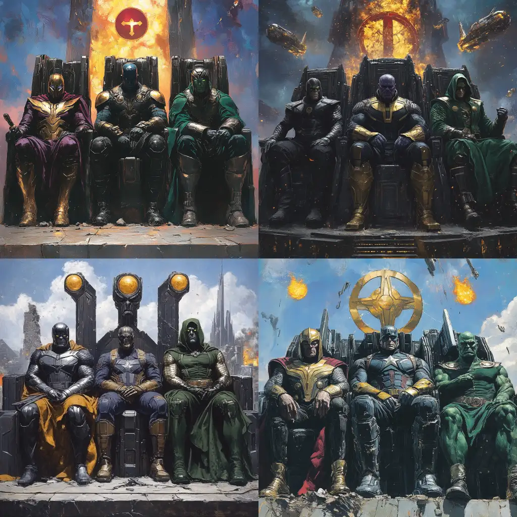 Three-Villains-on-Steel-Thrones-Amidst-Ruins-of-Avengers-Headquarters