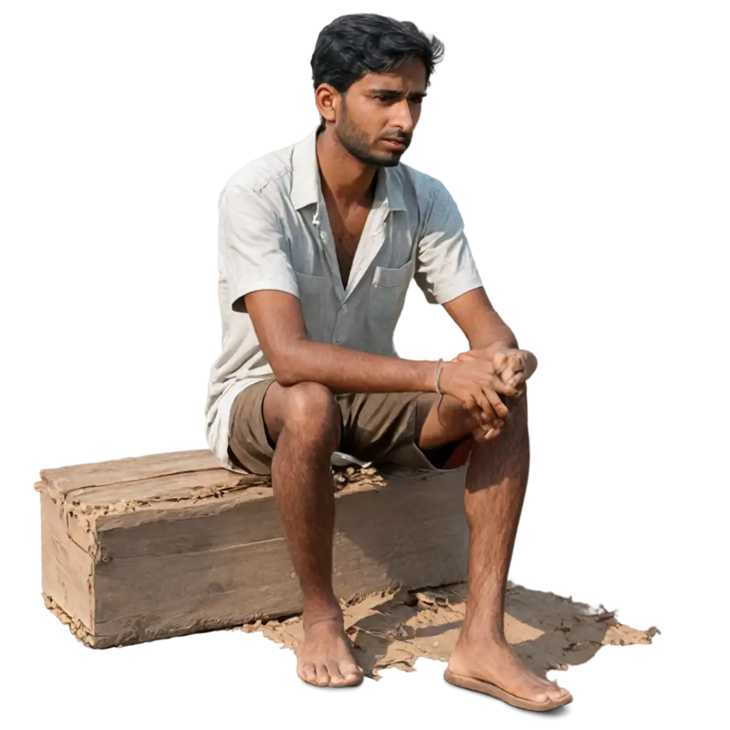 HighResolution-PNG-Image-of-a-Distressed-Bihari-Laborer-in-Rural-Setting-Capturing-Struggle-and-Realism