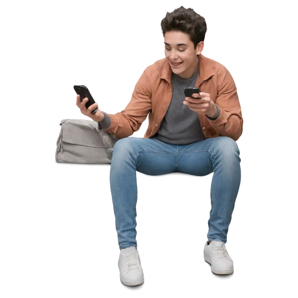 Happy-Boy-Using-iPhone-PNG-Image-Enhance-Online-Presence-with-HighQuality-Visual-Content