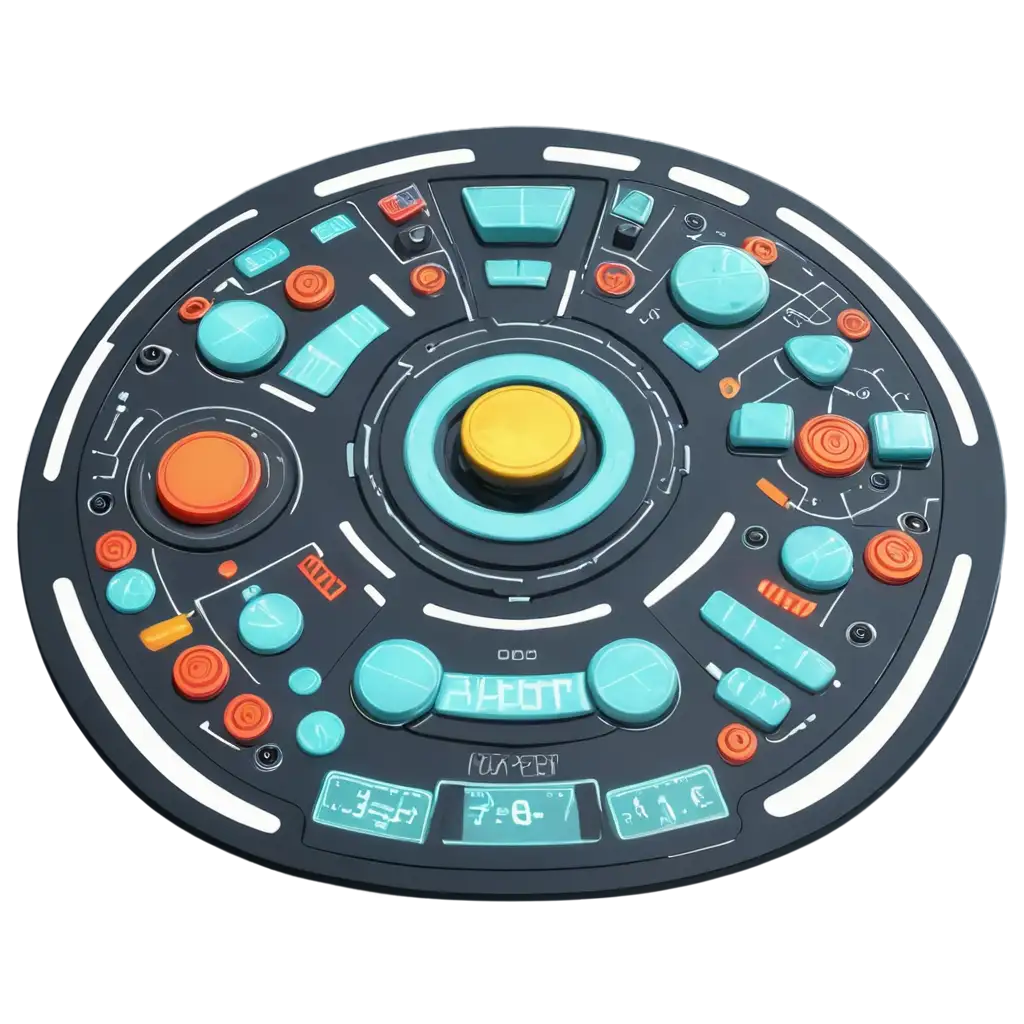 Cartoon-Futuristic-Control-Board-PNG-Visualizing-Advanced-Technology-in-a-Playful-Style