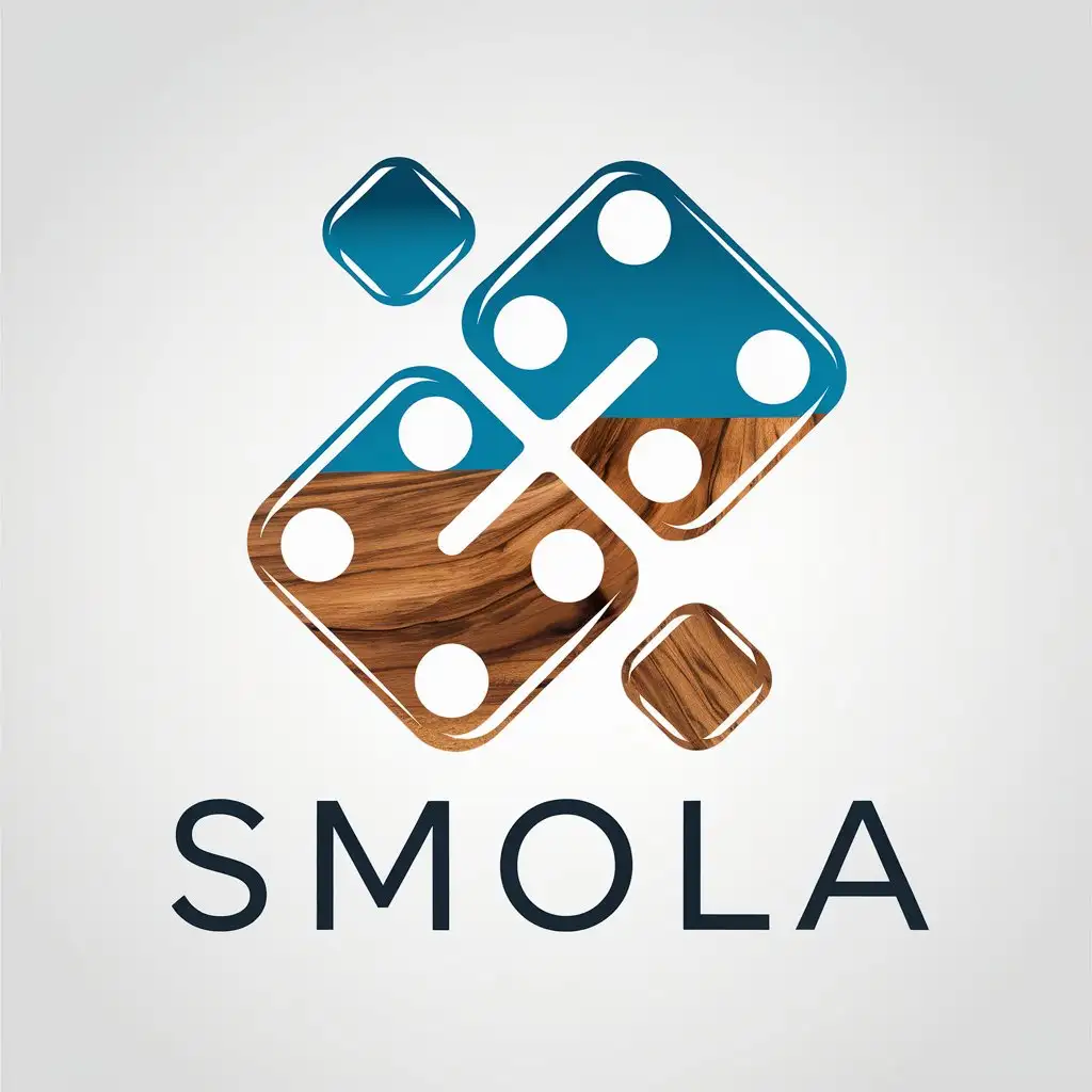 LOGO Design for Smola Minimalistic Domino Epoxy Resin Handmade Theme for Home Family Industry