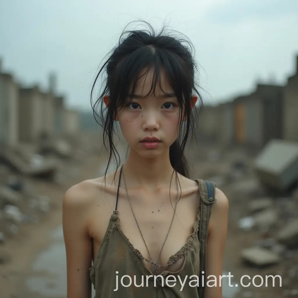 Asian-Model-Girl-in-PostApocalyptic-Wasteland-with-Innocent-Expression