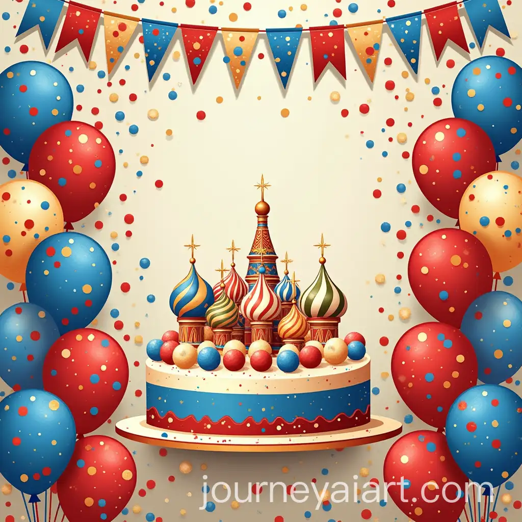 Birthday-Greeting-Card-with-United-Russia-Party-Symbolism