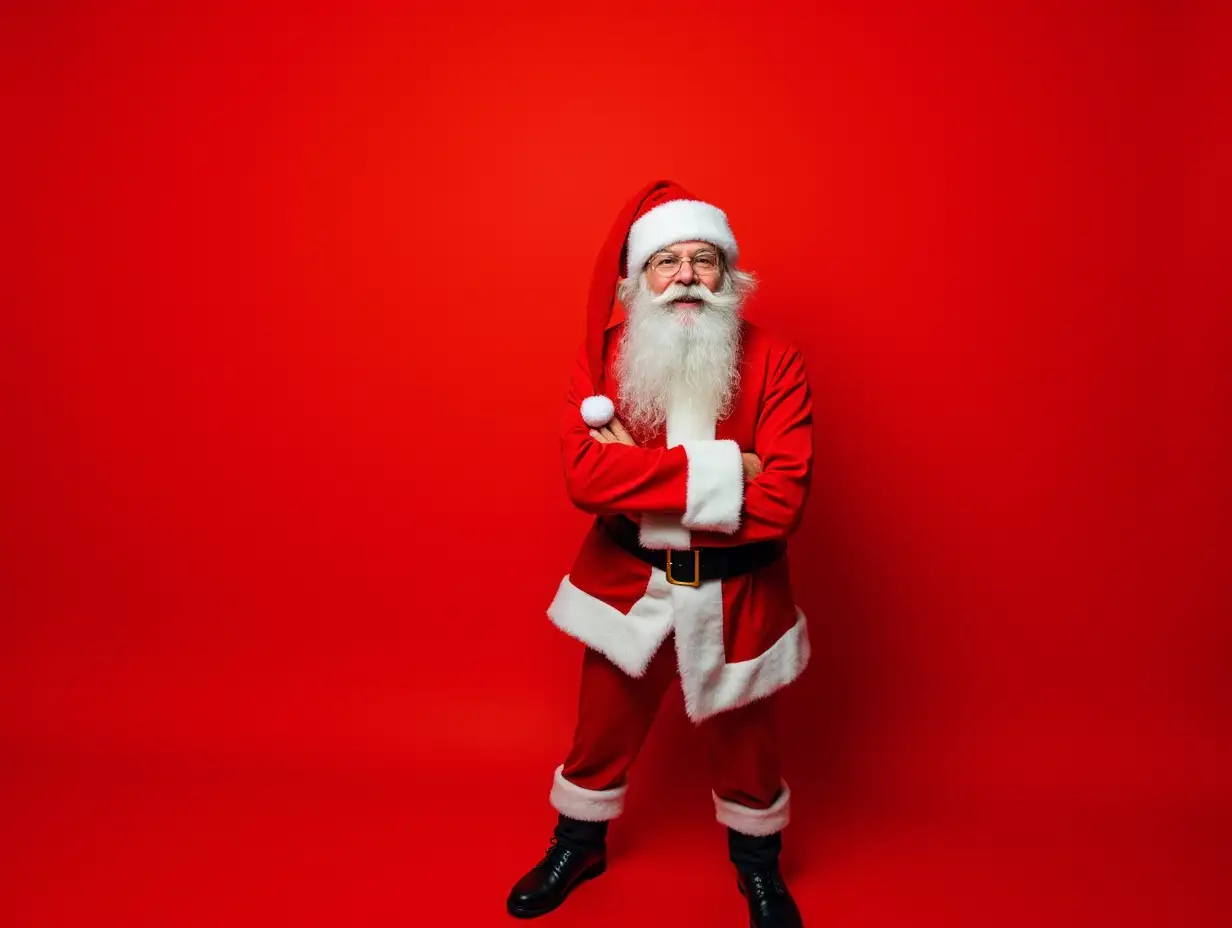 Handsome-Santa-Claus-in-Suit-with-Crossed-Arms-Christmas-Celebration