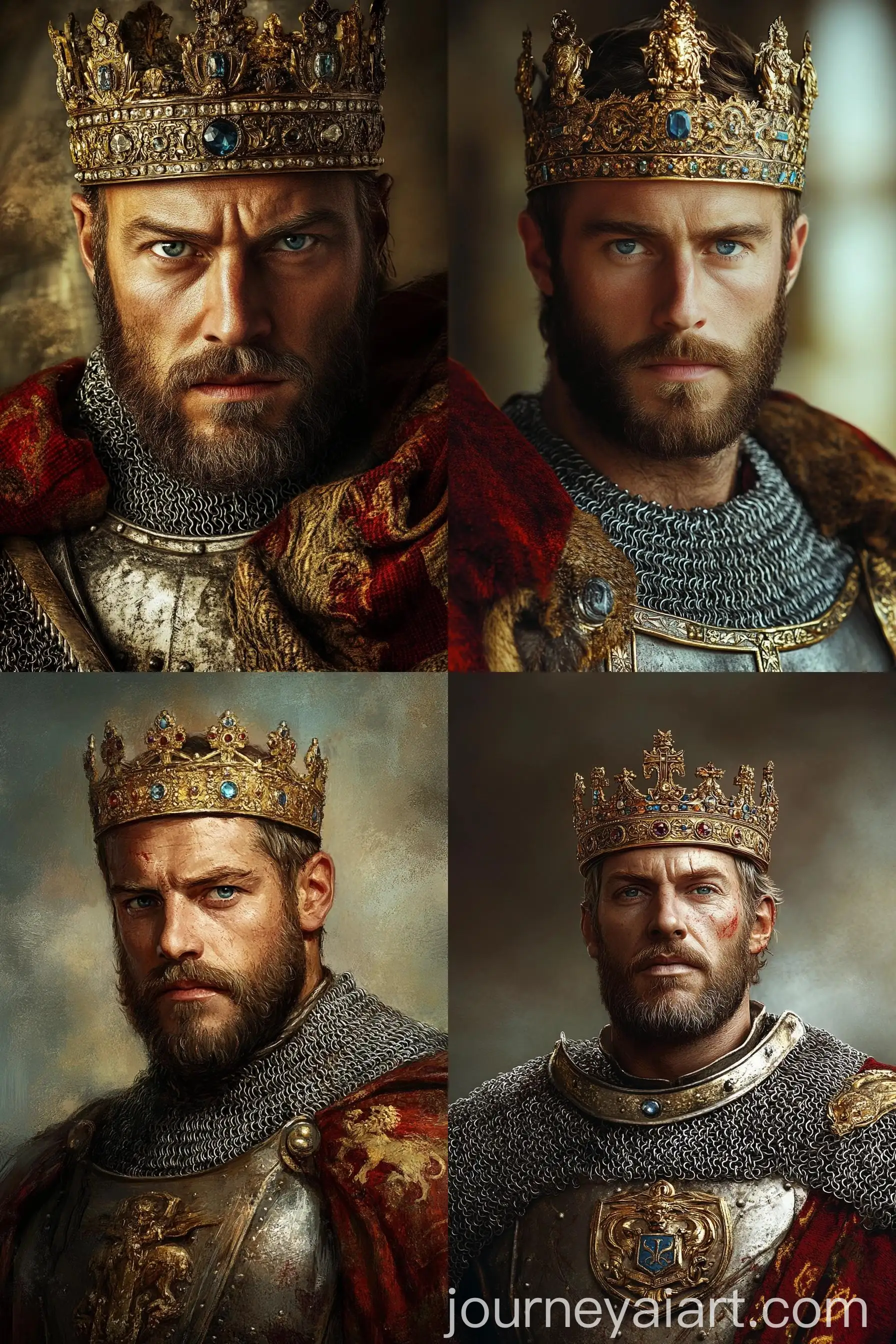 Portrait-of-Richard-the-Lionheart-with-Golden-Crown-and-Regal-Surcoat