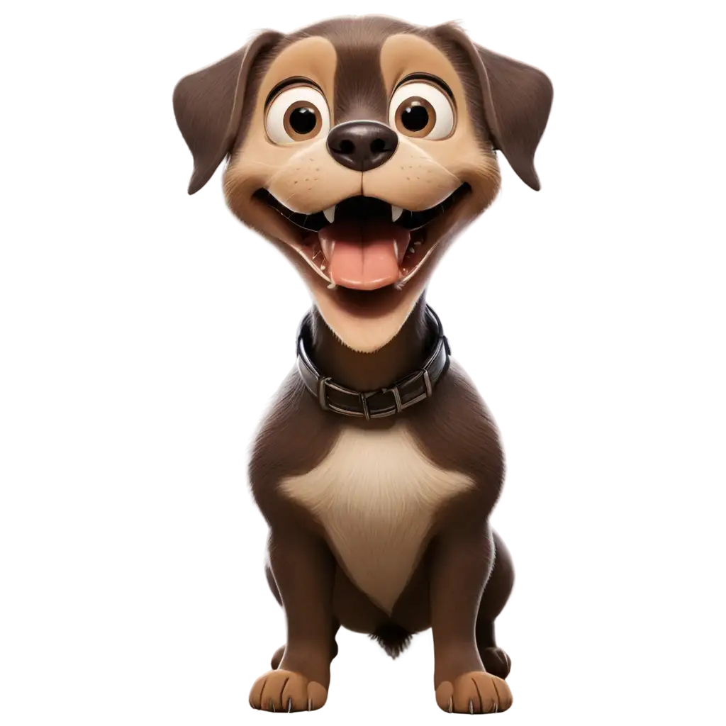 Whimsical-PixarStyle-PNG-Image-of-a-Masked-Dog-with-Big-Open-Mouth-and-Giant-Tongue