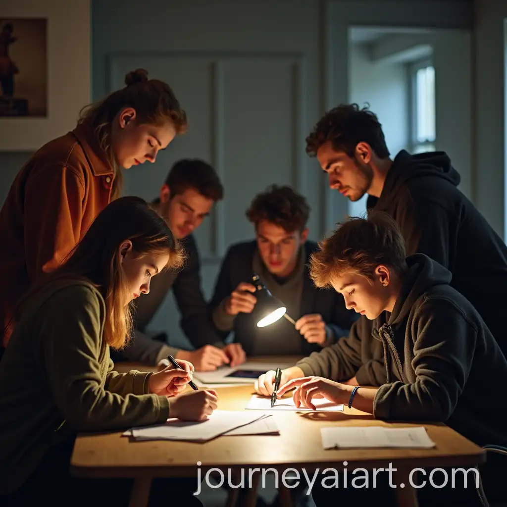 Teenagers-Collaborating-in-a-Tense-Focused-Development-Team-Setting