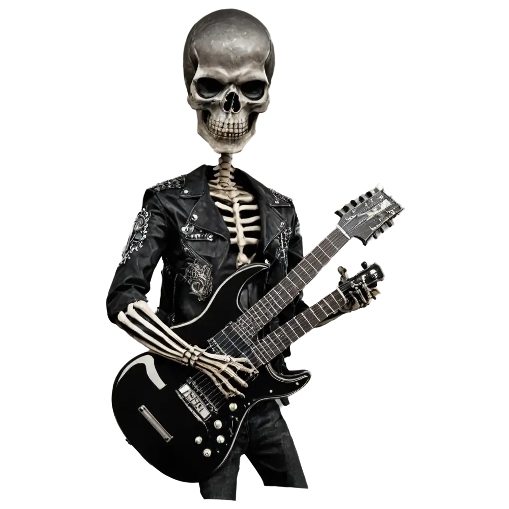 Skull-Deathmetal-with-Guitar-PNG-Image-Intense-Musical-Artistry-Captured